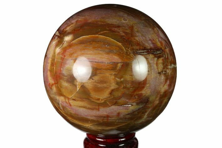 Colorful Petrified Wood Sphere - Madagascar #163364